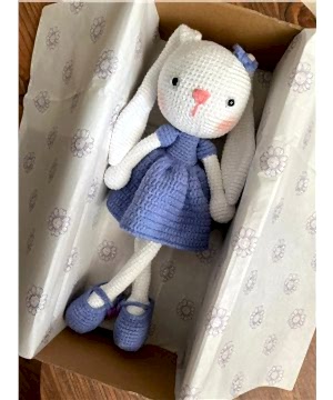 Amigurumi Uzun Kulaklı Tavşan Mor